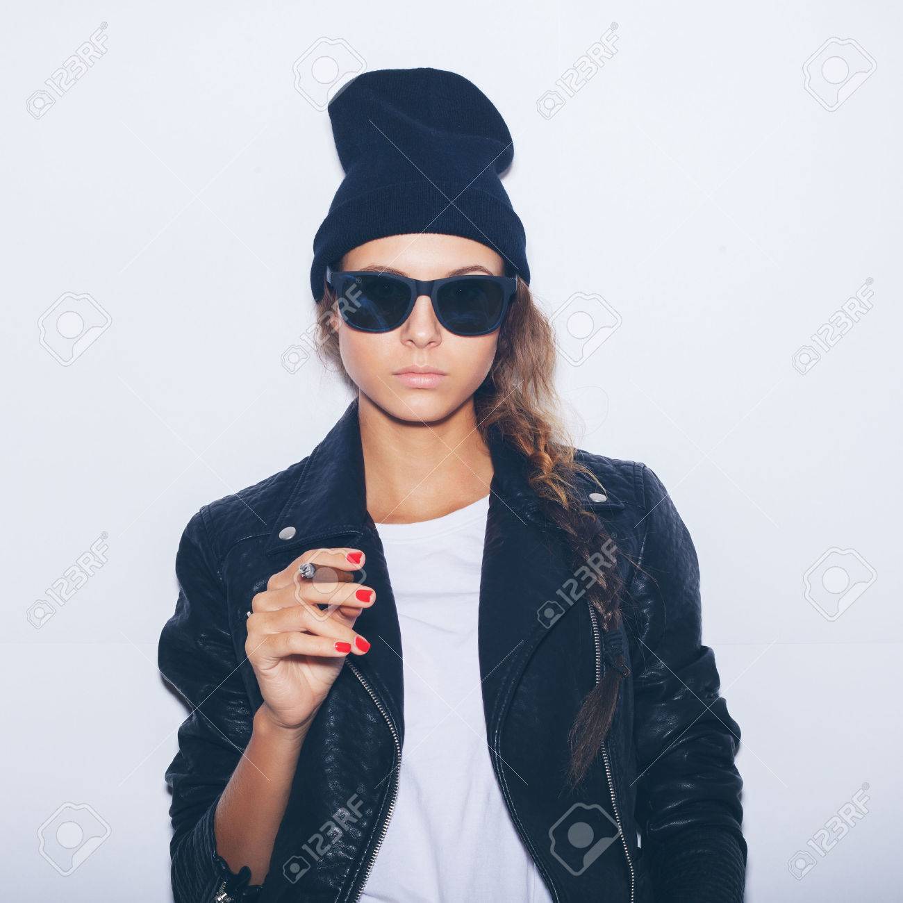 Hipster Girl Smoking Hipster Girl Smoking