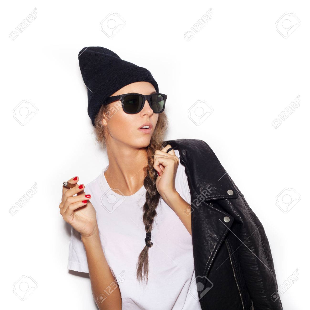 Hipster Girl Smoking Hipster Girl Smoking