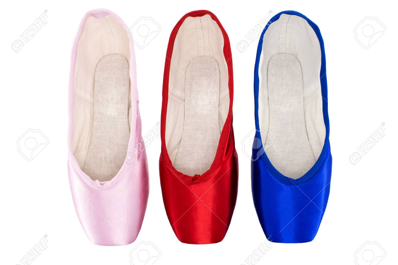 white ballet pointe shoes