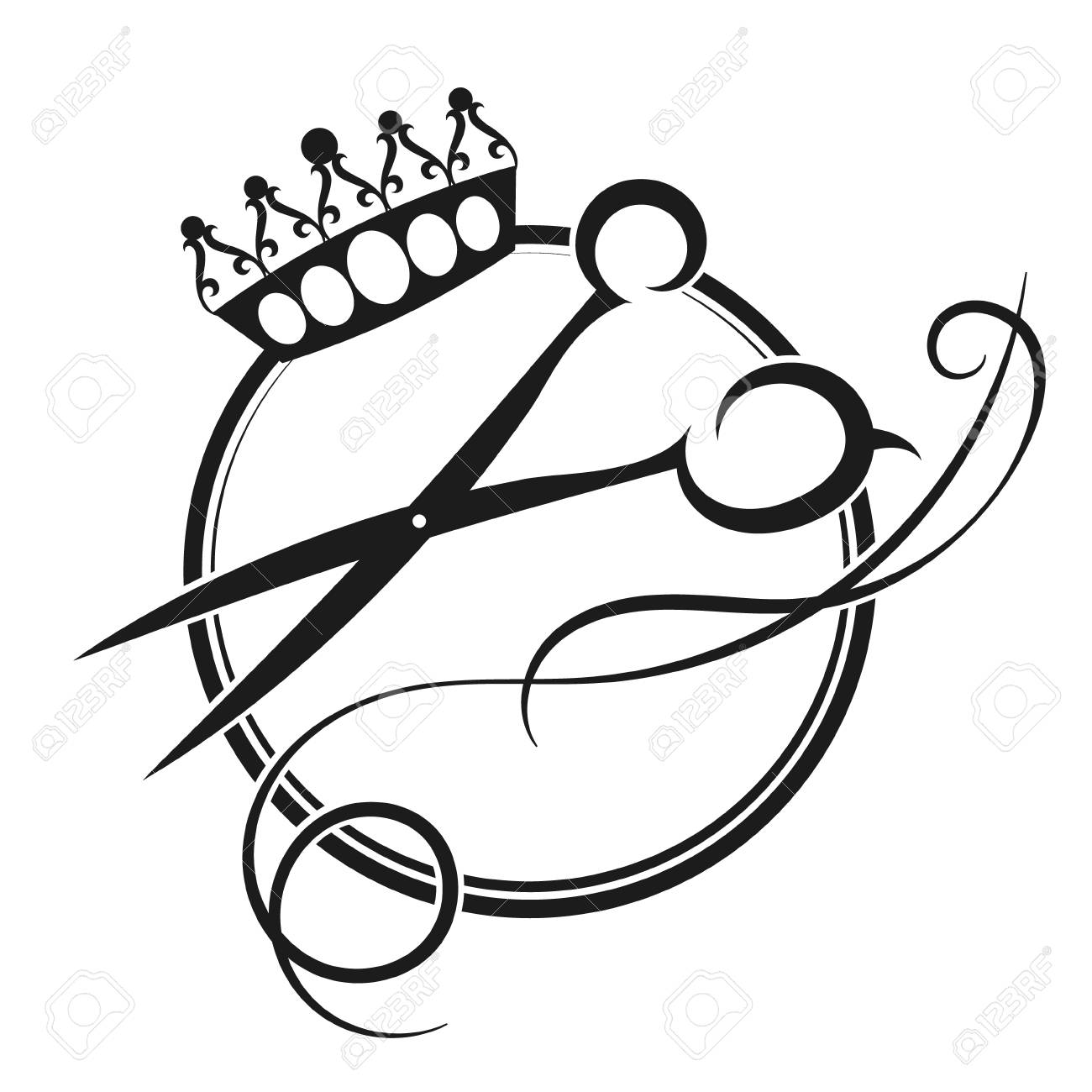 Scissors And Crown Silhouette Of A Beauty Salon And Barber Shop Royalty  Free SVG, Cliparts, Vectors, and Stock Illustration. Image 72567038., image size:1300x1300