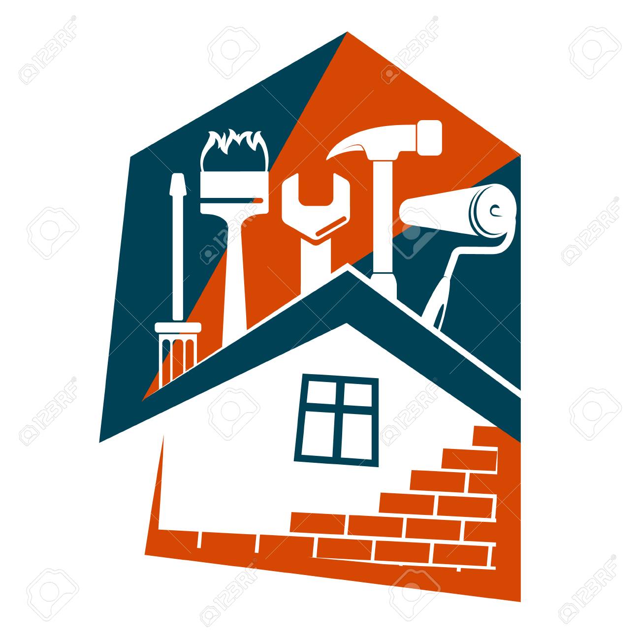Repair And Maintenance Of Housing Symbol For Business Royalty Free SVG,  Cliparts, Vectors, and Stock Illustration. Image 96233809., image size:1300x1300