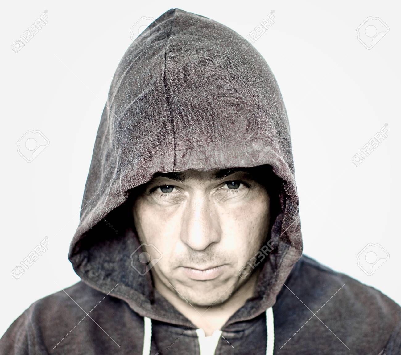 grey hooded top