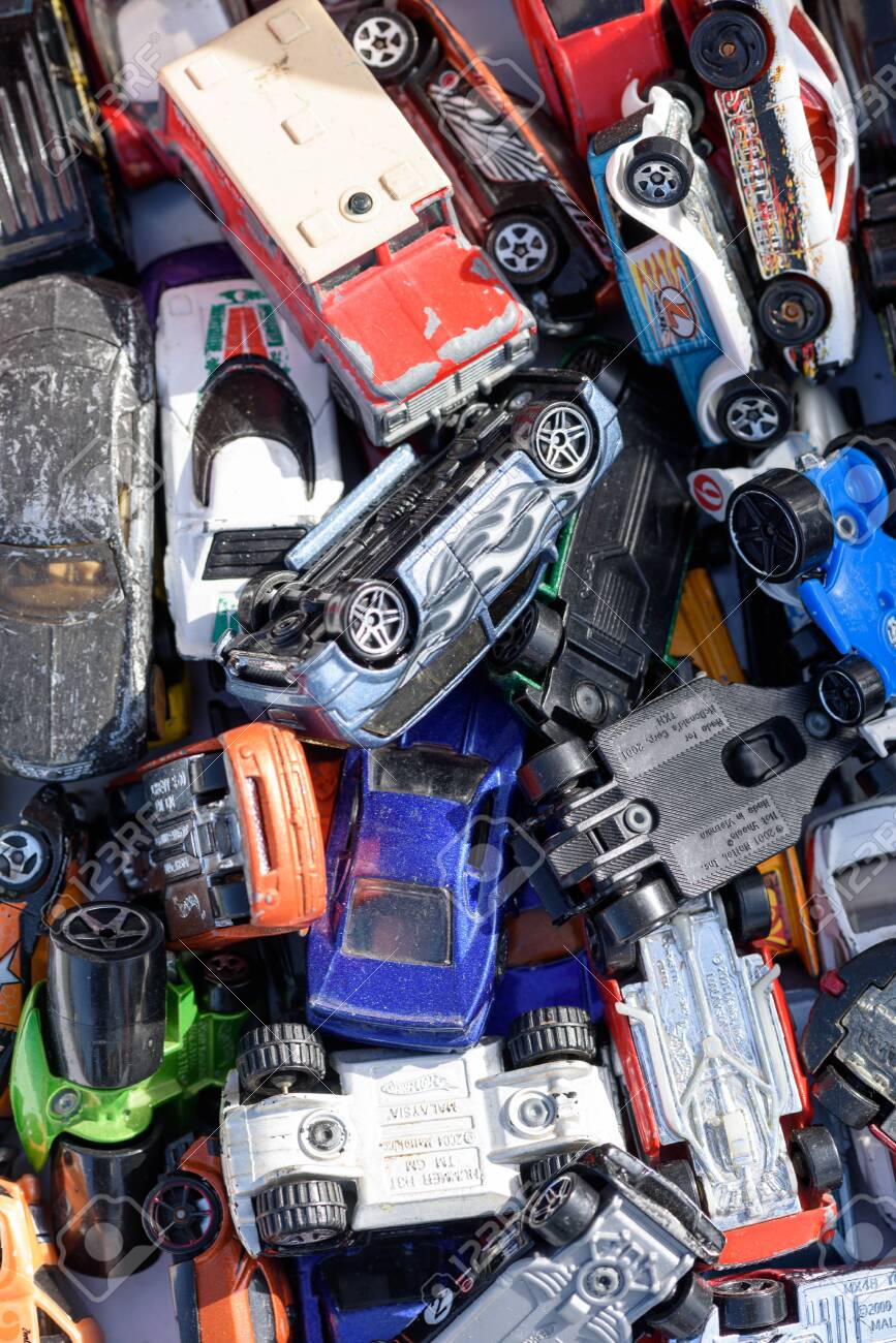 CHELMSFORD, ESSEX/ENGLAND - 1ST JUNE 2019 - Assorted toy vehicles for sale at a car boot sale in Essex England so people can purchase rare and collectible toys in the summer of 2019 - 143725429 CHELMSFORD, ESSEX/ENGLAND - 1ST JUNE 2019 - Assorted toy vehicles for sale at a car boot sale in Essex England so people can purchase rare and collectible toys in the summer of 2019 - 143725429