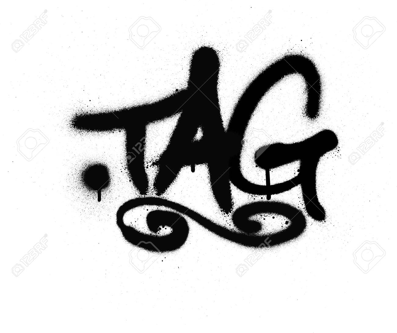 Graffiti Sprayed With Leak In Black On White Royalty Free Cliparts Vectors And Stock Illustration Image 3058
