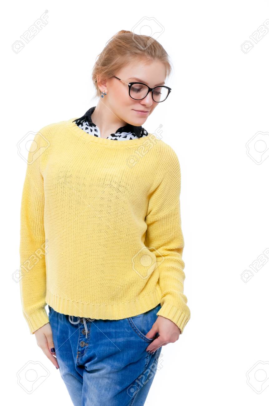 yellow sweaters for teenage girl