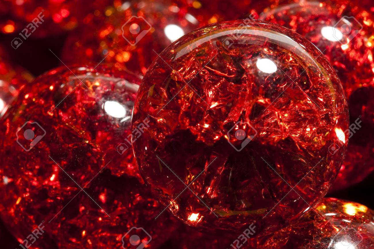 赤いクラックル ビー玉 の写真素材 画像素材 Image