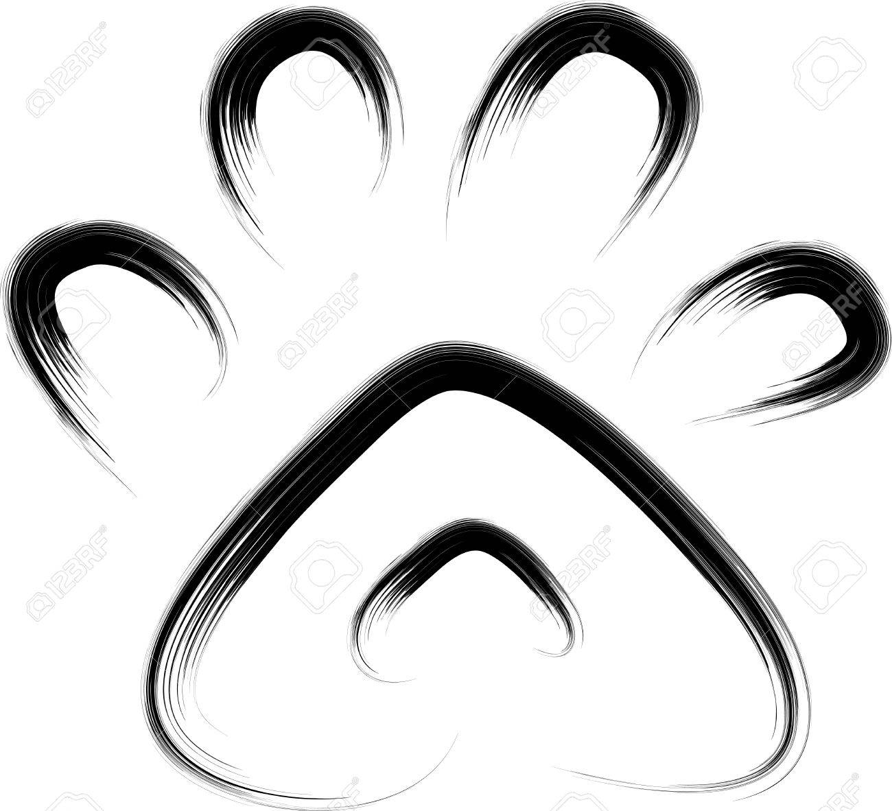 paw print brush