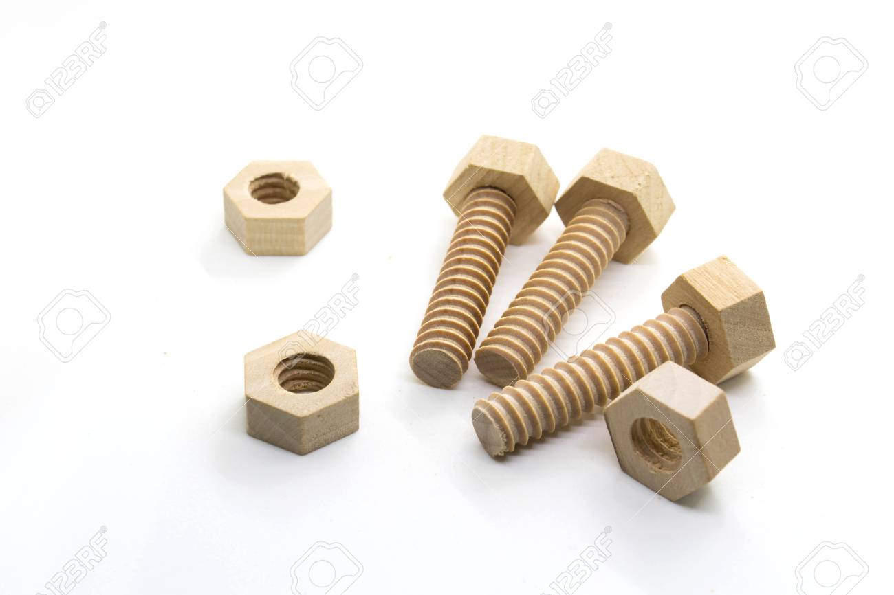 wooden nuts and bolts