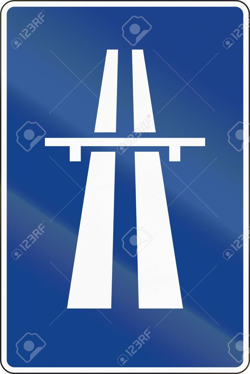スペインの高速道路で使用される道路標識 の写真素材 画像素材 Image