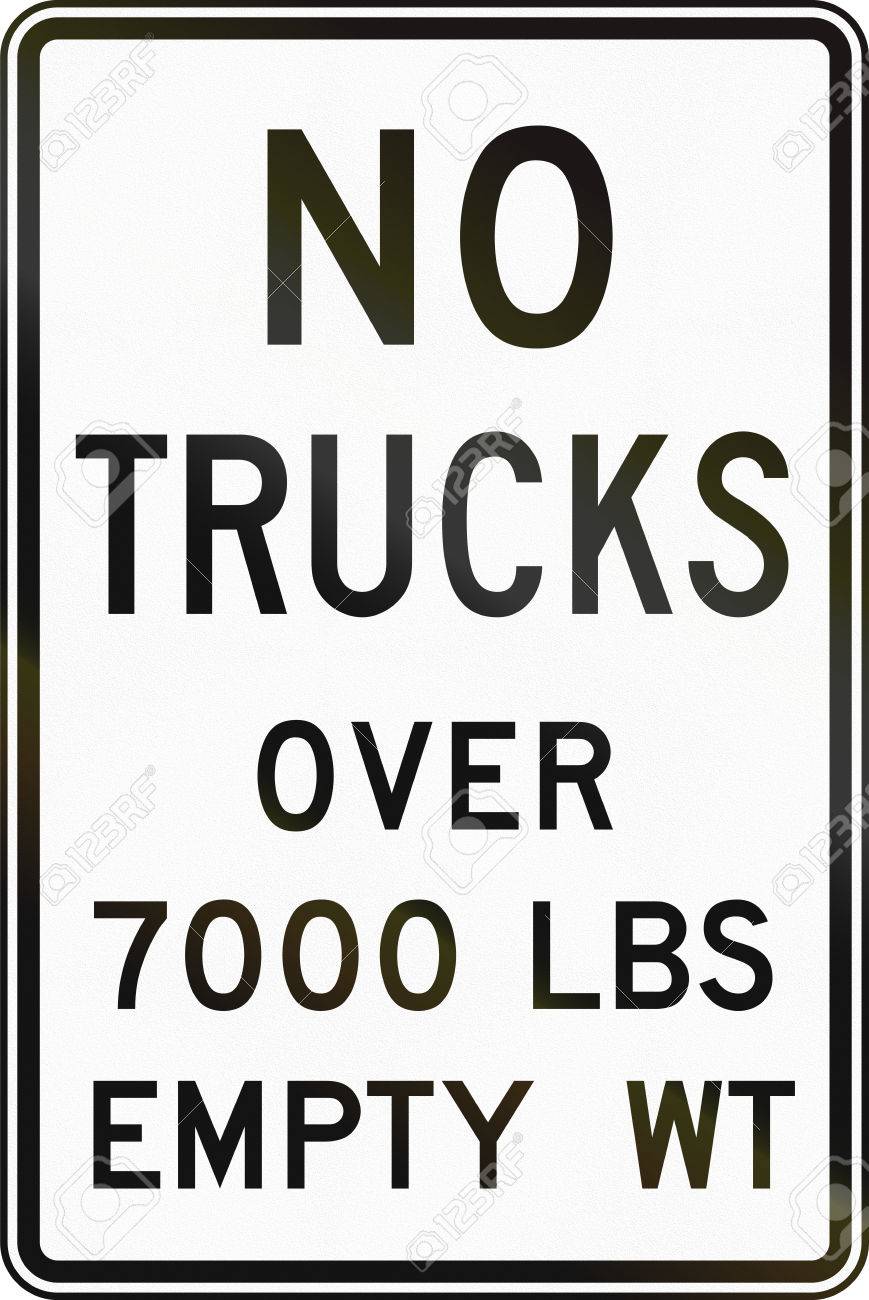 United States Mutcd Regulatory Road Sign No Trucks Over 7000 Stock Photo Picture And Royalty Free Image Image