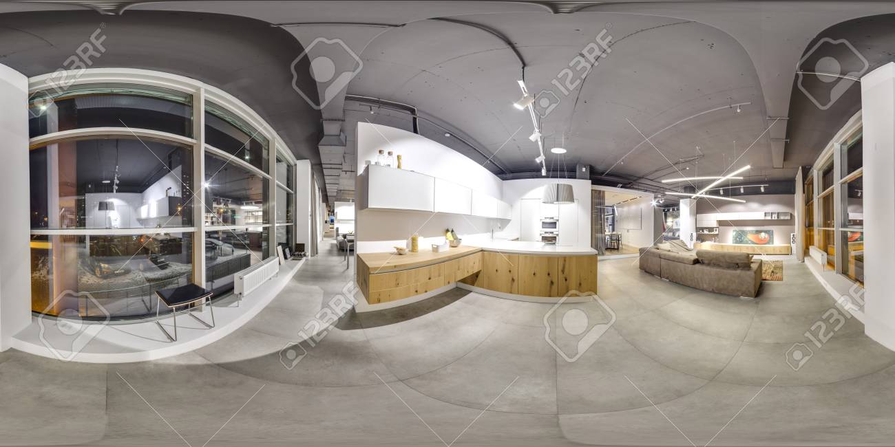 Moscow 2018 Beautiful Fashionable Interior Of Furniture Design