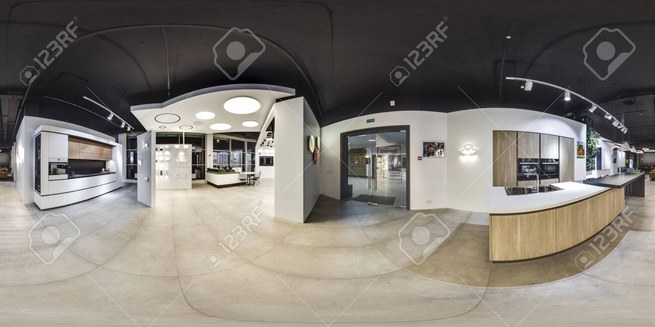 Moscow 2018 Beautiful Fashionable Interior Of Furniture Design