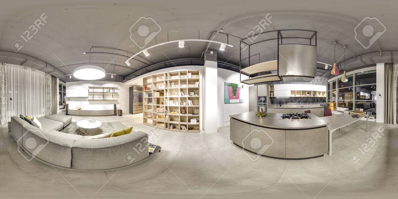 Moscow 2018 Beautiful Fashionable Interior Of Furniture Design