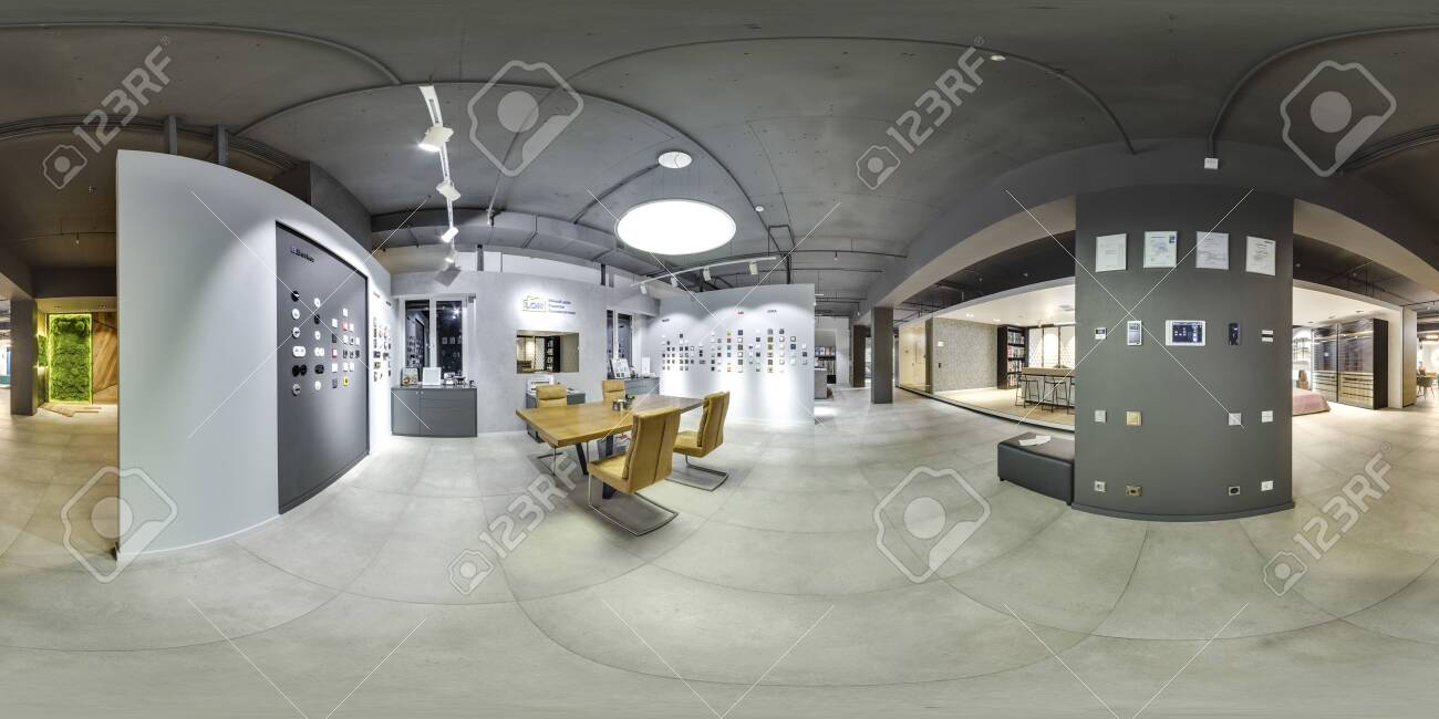 Moscow 2018 Beautiful Fashionable Interior Of Furniture Design