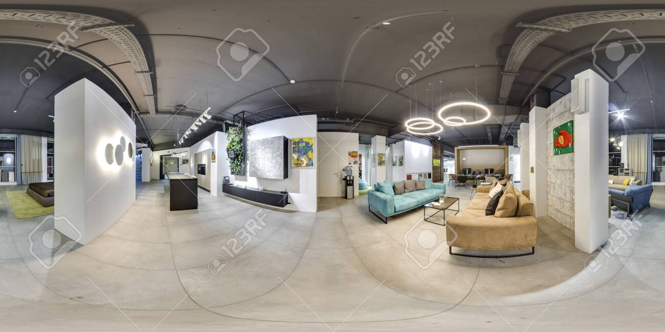 Moscow 2018 Beautiful Fashionable Interior Of Furniture Design