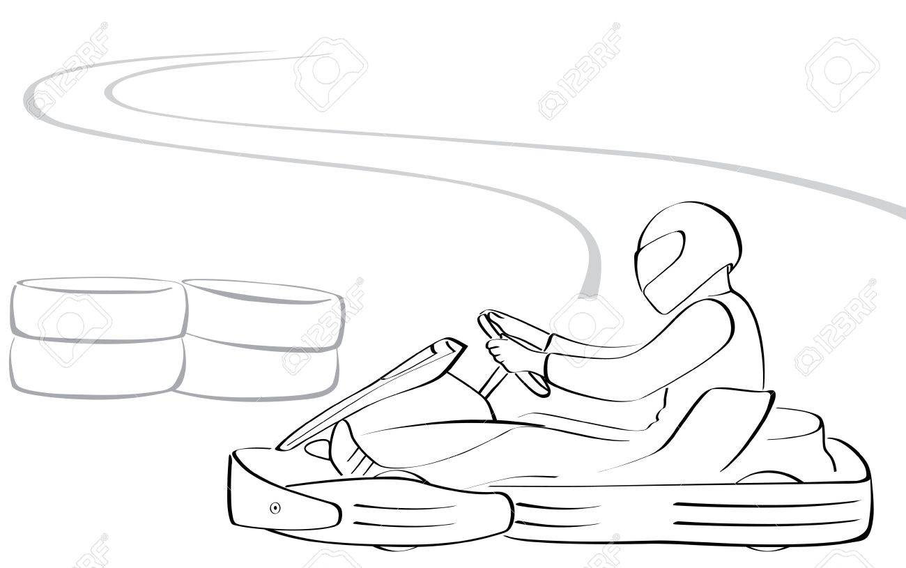 ゴーカート ベクトル イラスト のイラスト素材 ベクタ Image 14405960