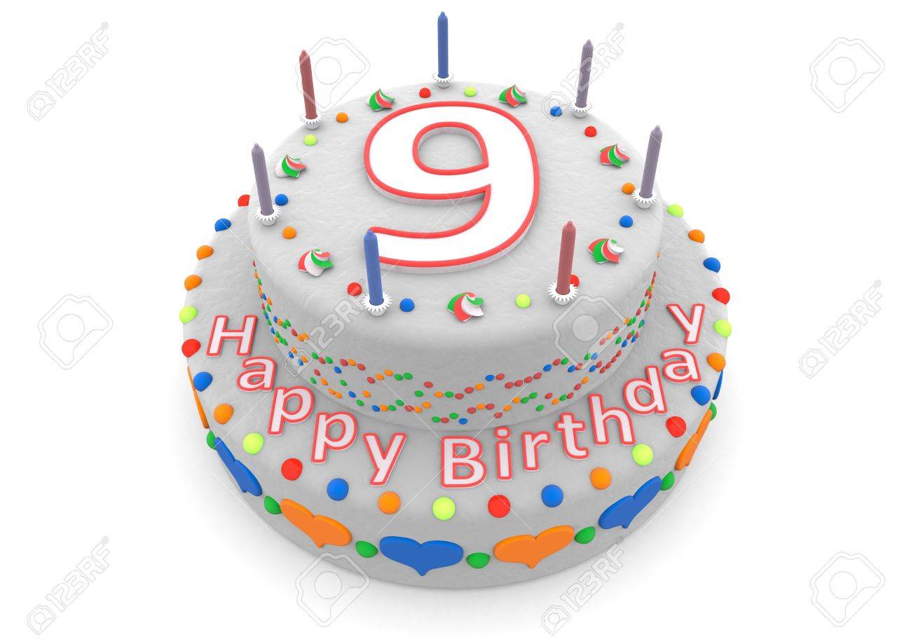 年齢と誕生日と白の誕生日ケーキ の写真素材 画像素材 Image