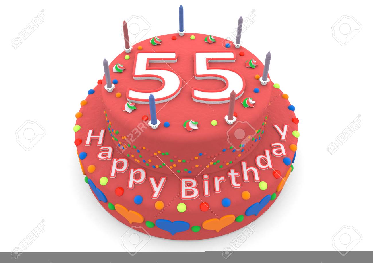 Montre Est Un Gateau Rouge Avec L 39 Age Et L 39 Anniversaire Heureux Banque D Images Et Photos Libres De Droits Image