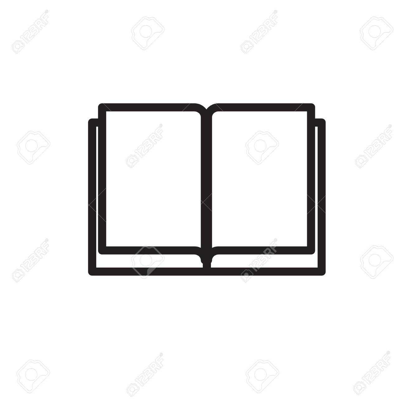 open book icon thin line for web and mobile modern minimalistic