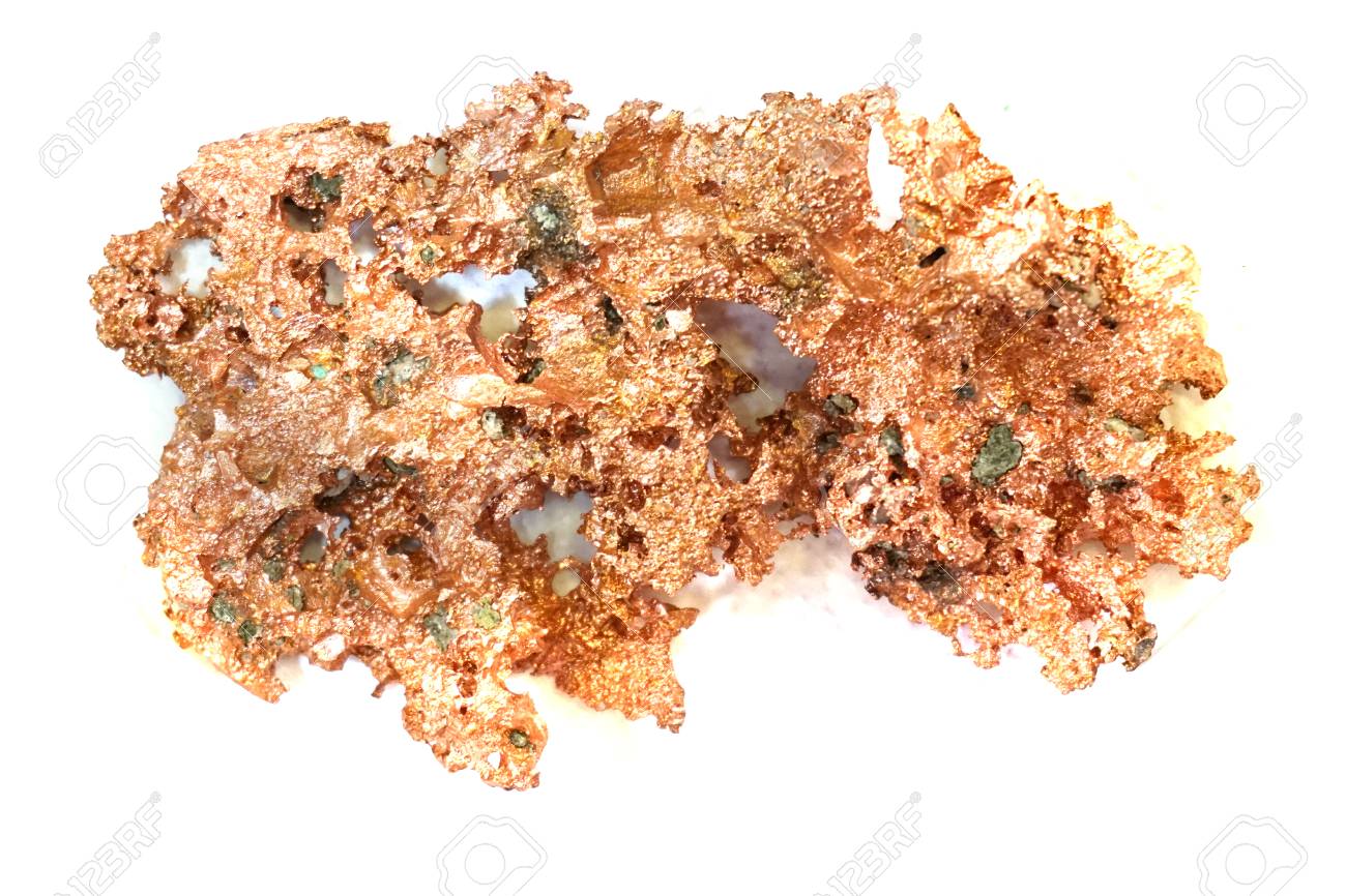 copper mineral isolated on the white background - 105338625 copper mineral isolated on the white background - 105338625