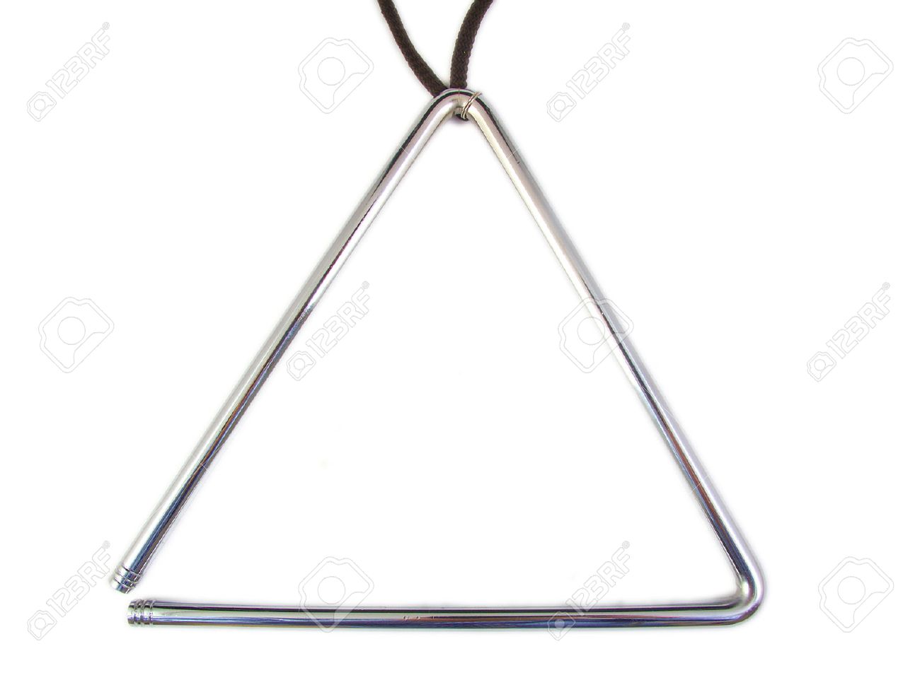 Musical grey triangle instrument on white background - 37685313 Musical grey triangle instrument on white background - 37685313