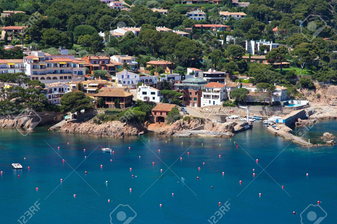Aigua Blava is a small bay on the Costa Brava, Girona, Catalonia Spain near Begur and Palafrugell - 14594385 Aigua Blava is a small bay on the Costa Brava, Girona, Catalonia Spain near Begur and Palafrugell - 14594385