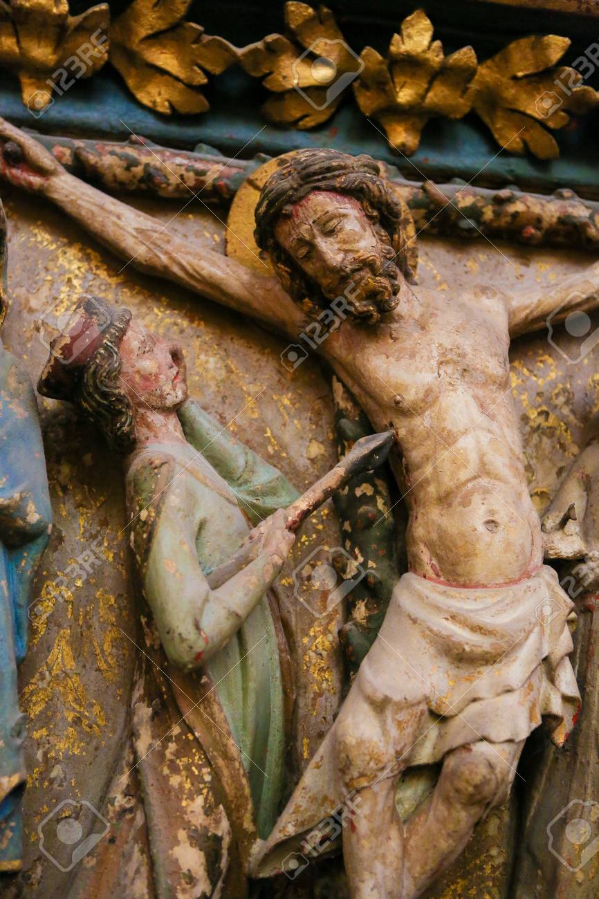 レオン、スペイン - 2014 年 8 月 12 日: イエスの像、聖ロンギヌス レオン、スペイン - 2014 年 8 月 12 日: イエスの像、聖ロンギヌス