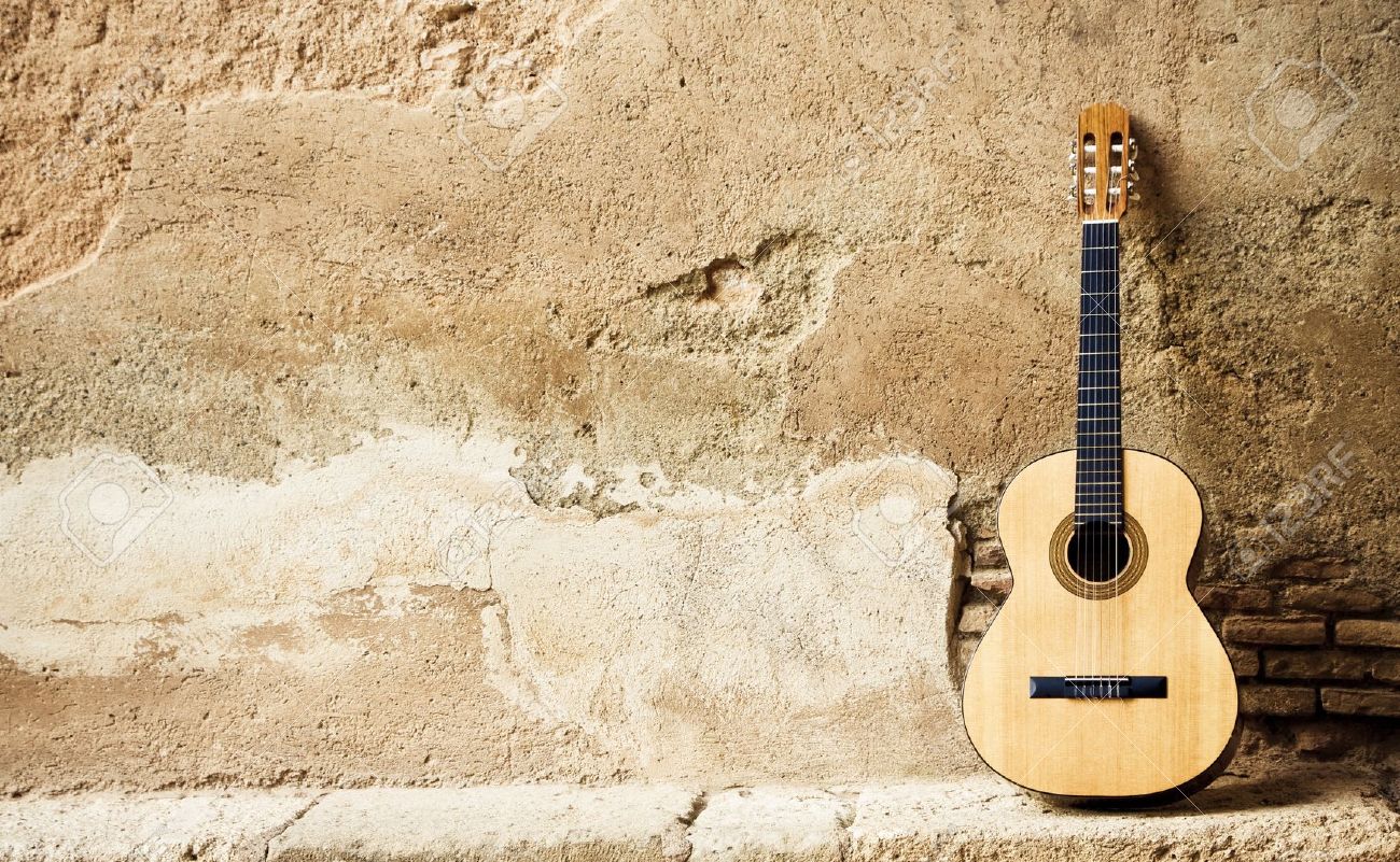 spanish guitar on old