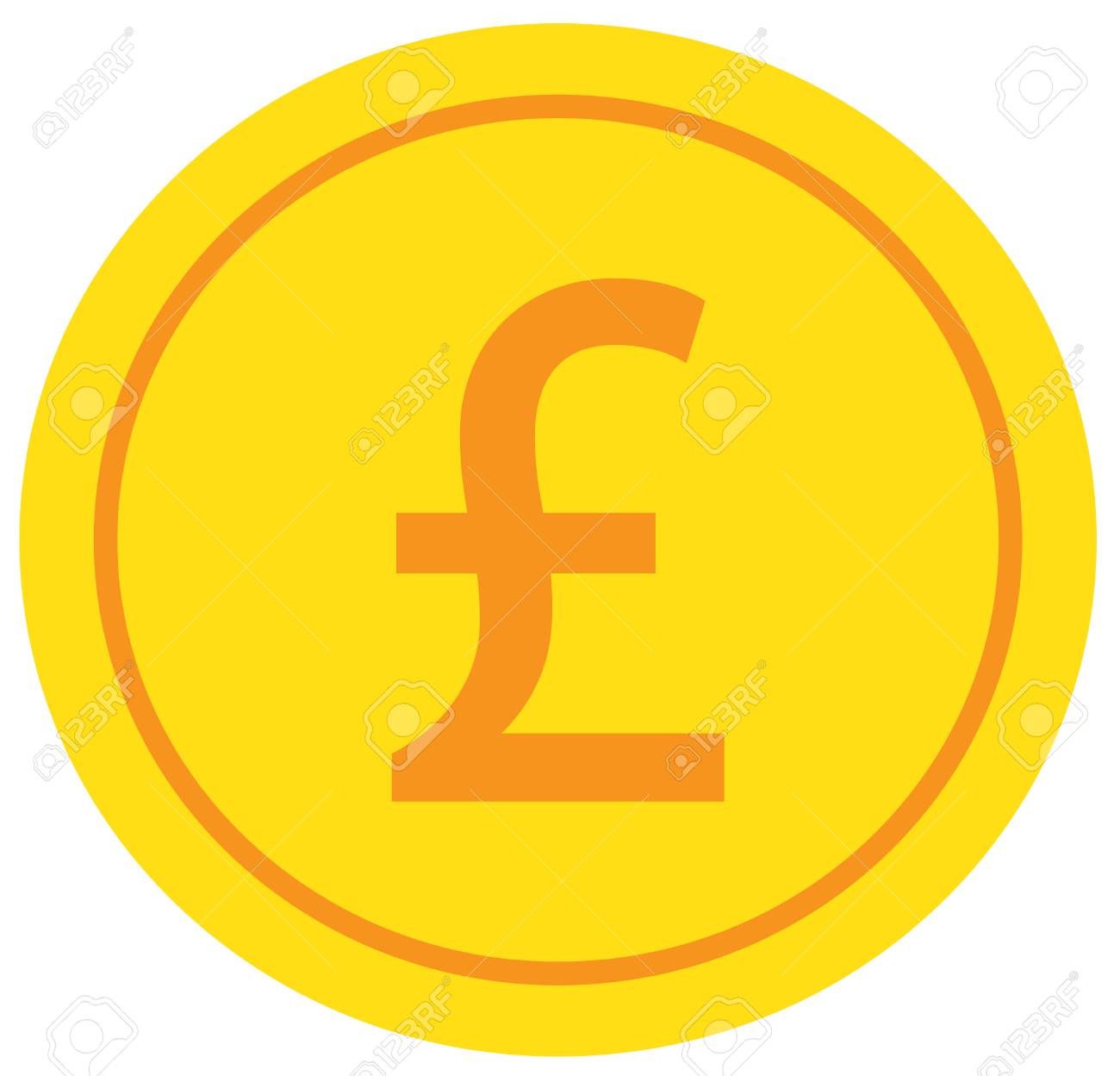 Pound Or Pound Sterling Currency Icon Or Logo Vector Over A Coin. Symbol  For United Kingdom Or Great Britain And England Bank, Banking Or British  And English Finances. Royalty Free SVG, Cliparts,