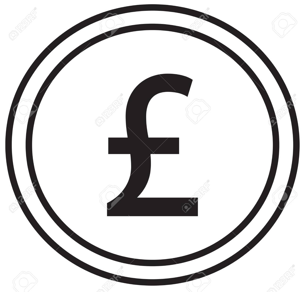 Pound Or Pound Sterling Currency Icon Vector Over A Coin. Symbol For United  Kingdom Or Great Britain And England Bank, Banking Or British And English  Finances. 免版稅剪貼畫，向量插圖和庫存圖片. Image 95750280