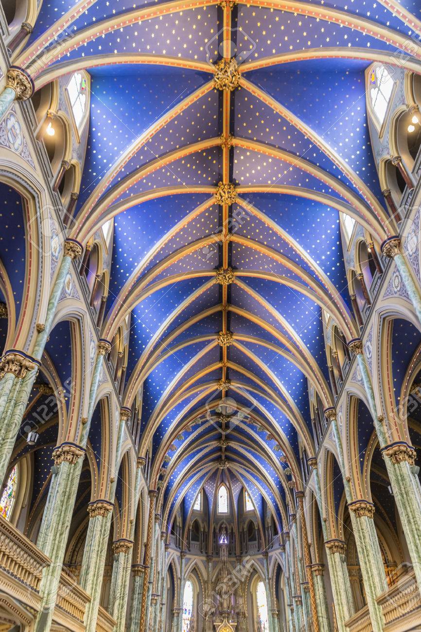 Notre Dame Cathedral Ceiling Stock Photo Picture And Royalty Free