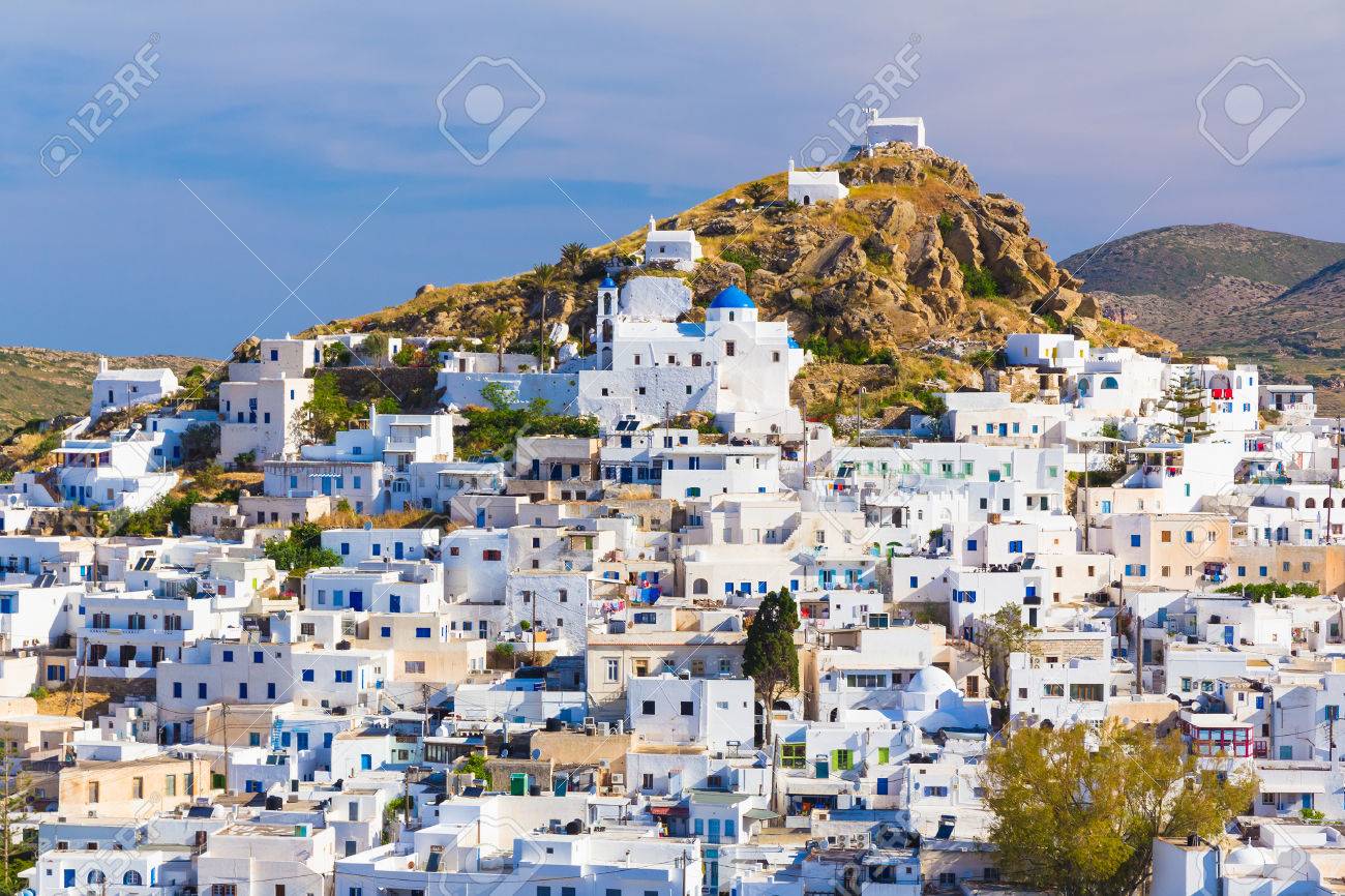 chora town ios island cyclades aegean greece chora