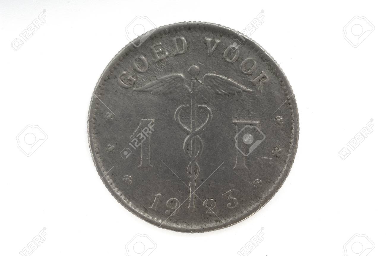 1 ベルギー フラン コイン 1923 の写真素材 画像素材 Image