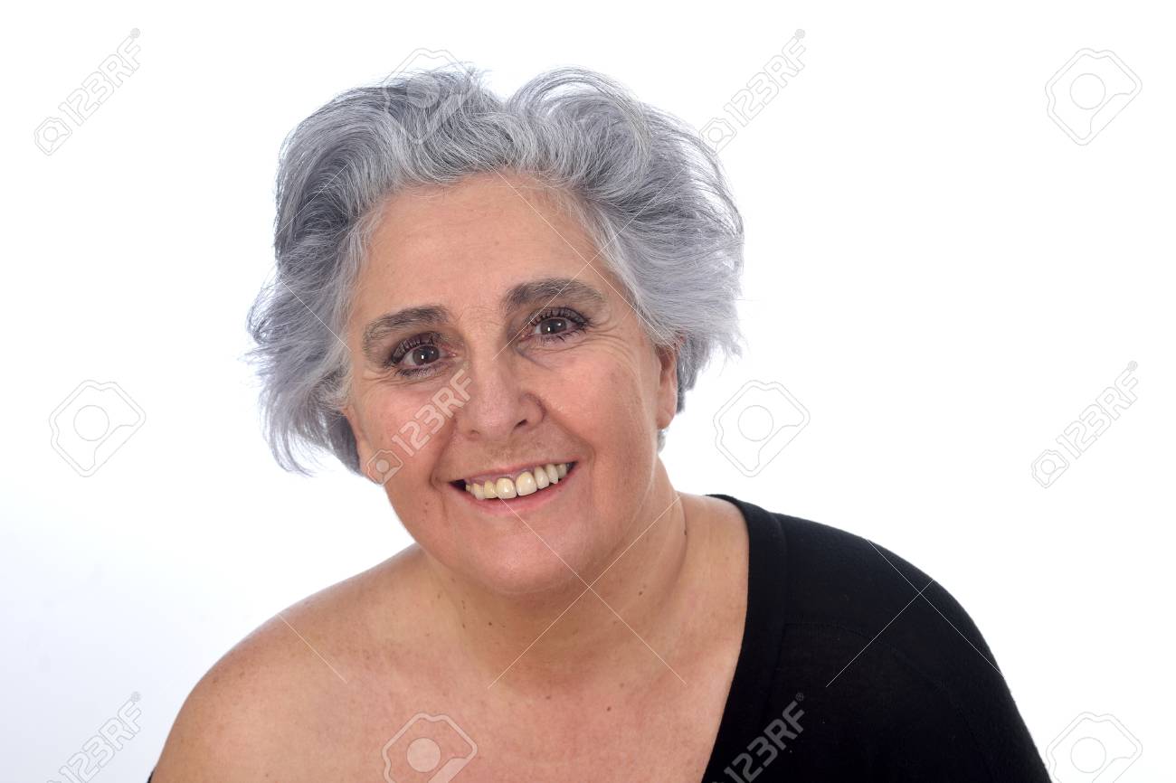 An Older Woman With A Sexy Posed On White Background Stock Photo, Picture  and Royalty Free Image. Image 94693625.