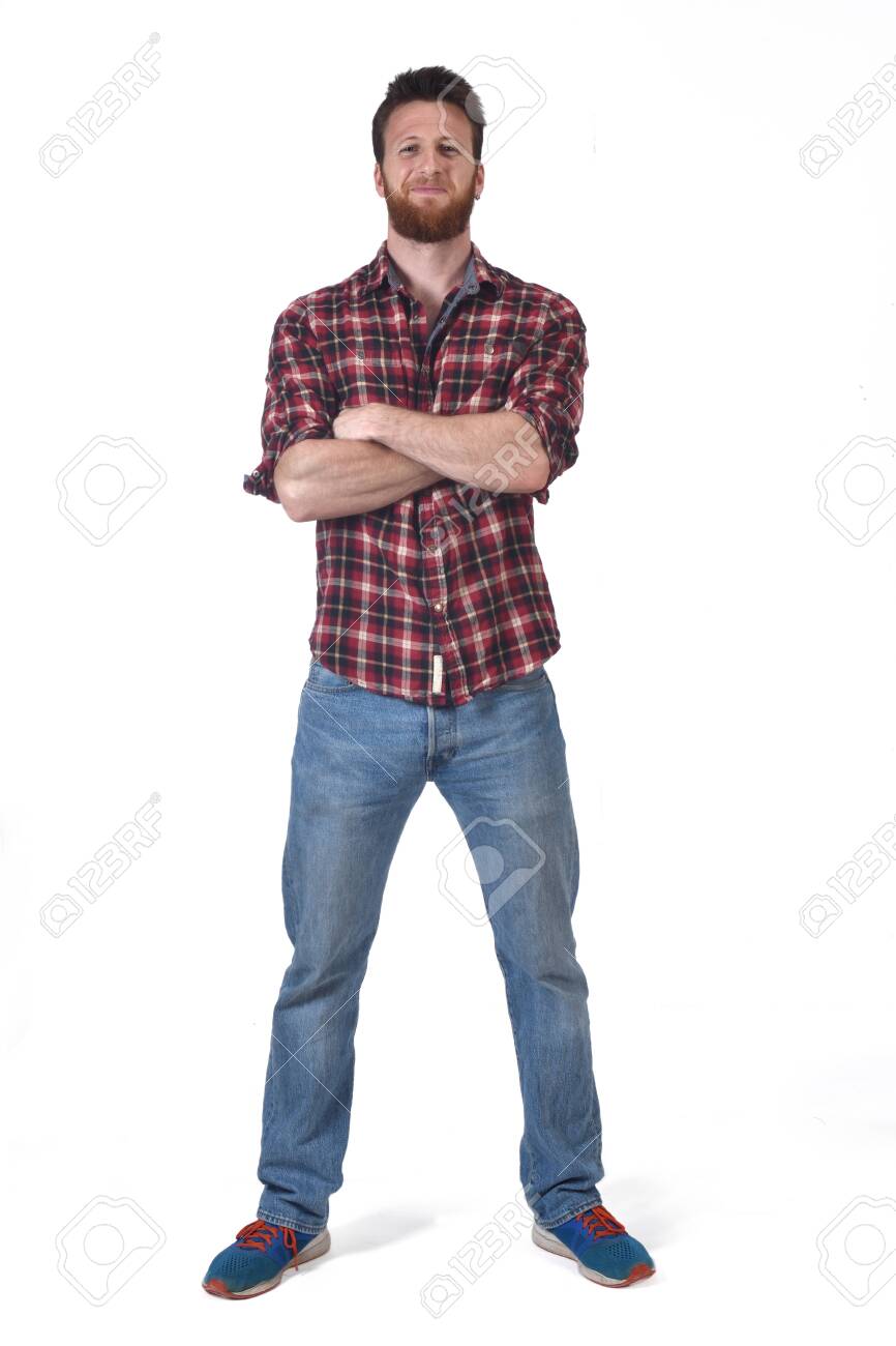 full portrait of a man with on white background - 126210032 full portrait of a man with on white background - 126210032