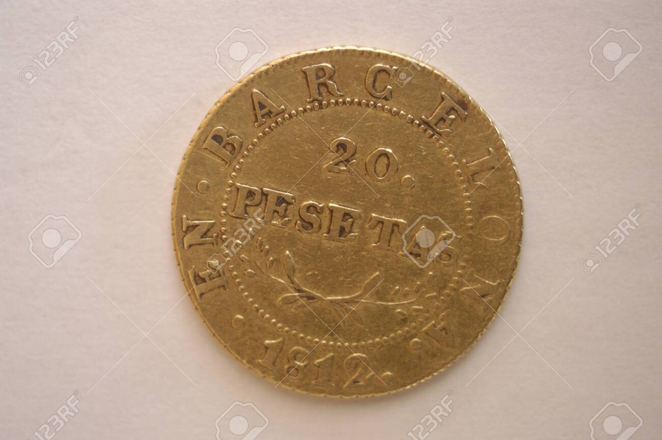 호세 나폴레옹 보나파르트 주화, 바르셀로나, 20페세타 1812 로열티 무료 사진, 그림, 이미지 그리고 스톡포토그래피. Image  142654373