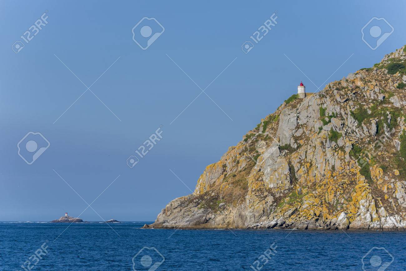 Phare De Lîle De San Martino îles Cies Pontevedra Espagne - 