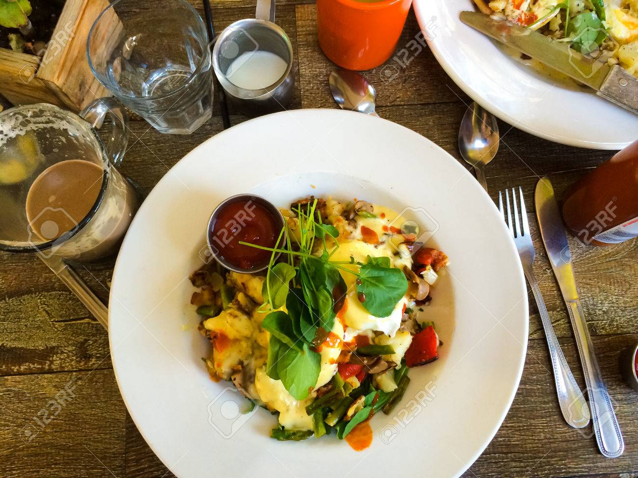 Eggs Benedict At A Fancy Restaurant For Breakfast In California Stock Photo Picture And Royalty Free Image Image 27038611