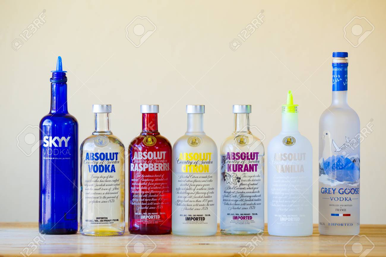 Eugene Or Usa June 23 2014 Vodka Selection At A Bar Including Stock Photo Picture And Royalty Free Image Image 33030883