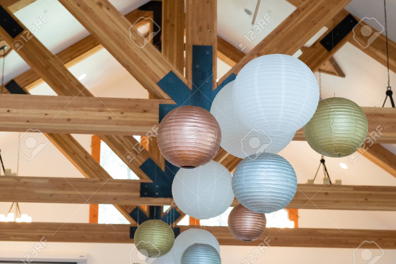 ペーパー ランタン結婚式受付装飾 の写真素材 画像素材 Image