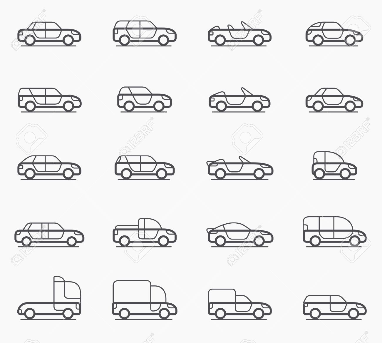車ボディタイプ ベクトル アイコンを設定 のイラスト素材 ベクタ Image 車ボディタイプ ベクトル アイコンを設定 のイラスト素材 ベクタ Image