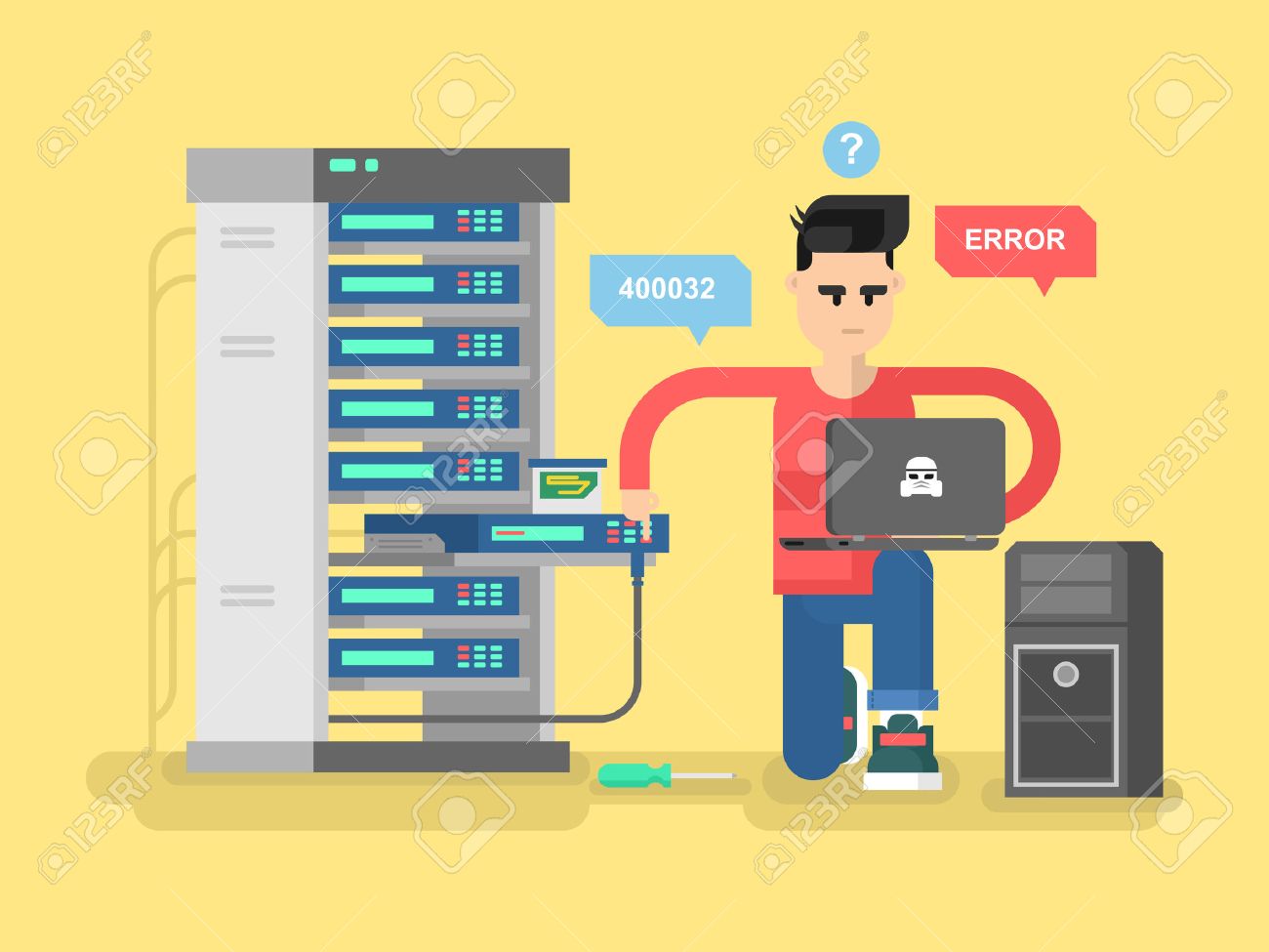 IT Specialist network. Technology computer, information and electronic, engineer repair system, vector illustration - 50996649 IT Specialist network. Technology computer, information and electronic, engineer repair system, vector illustration - 50996649