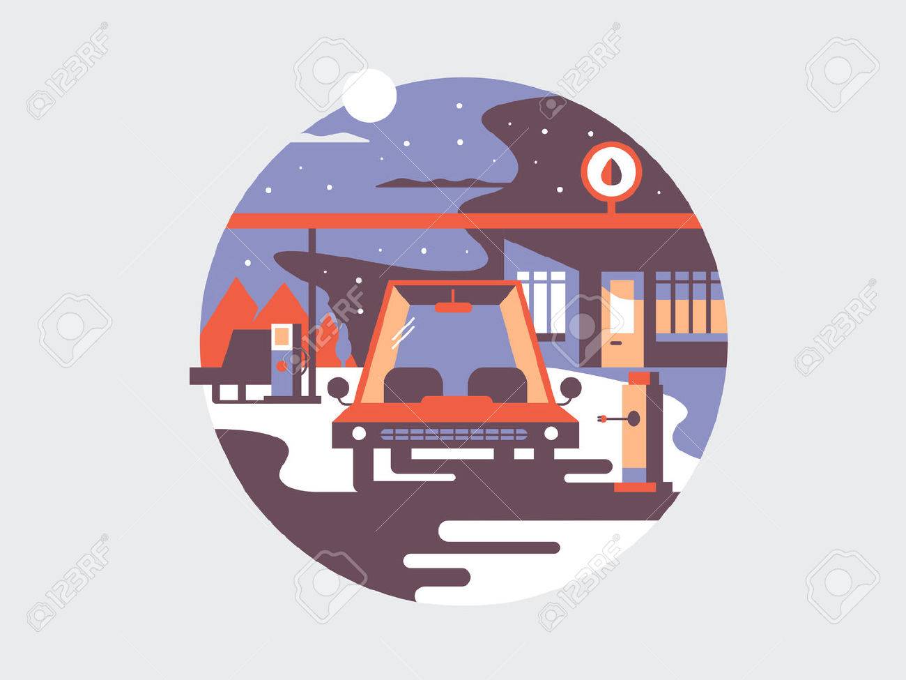 Automotive electrical refueling. Electric car power, innovation technology, vector illustration - 60780788 Automotive electrical refueling. Electric car power, innovation technology, vector illustration - 60780788