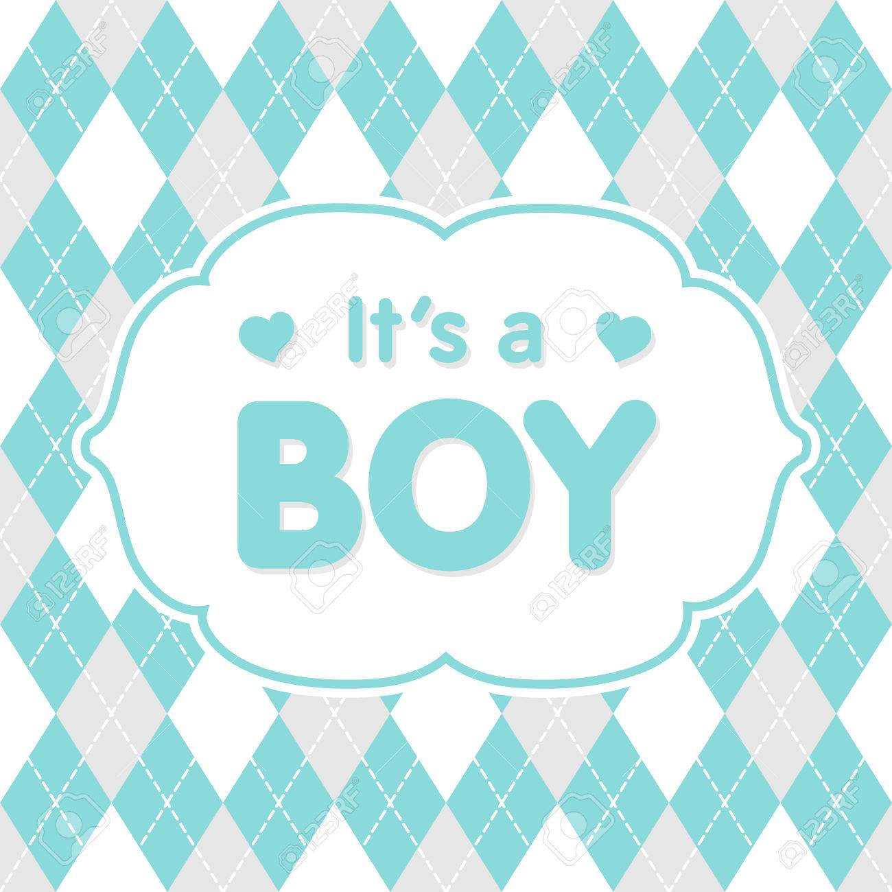 its a boy vector congratulation baby shower card cute congrat baby boy
