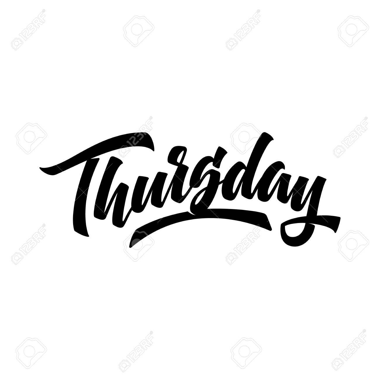 Thursday Brush Pen Modern Calligraphy Isolated On A White Background Royalty Free Cliparts Vectors And Stock Illustration Image 132324742 thursday brush pen modern calligraphy isolated on a white background