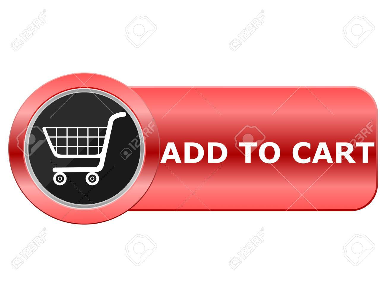 赤いボタンをカートに入れるのイラスト素材 ベクタ Image 5198