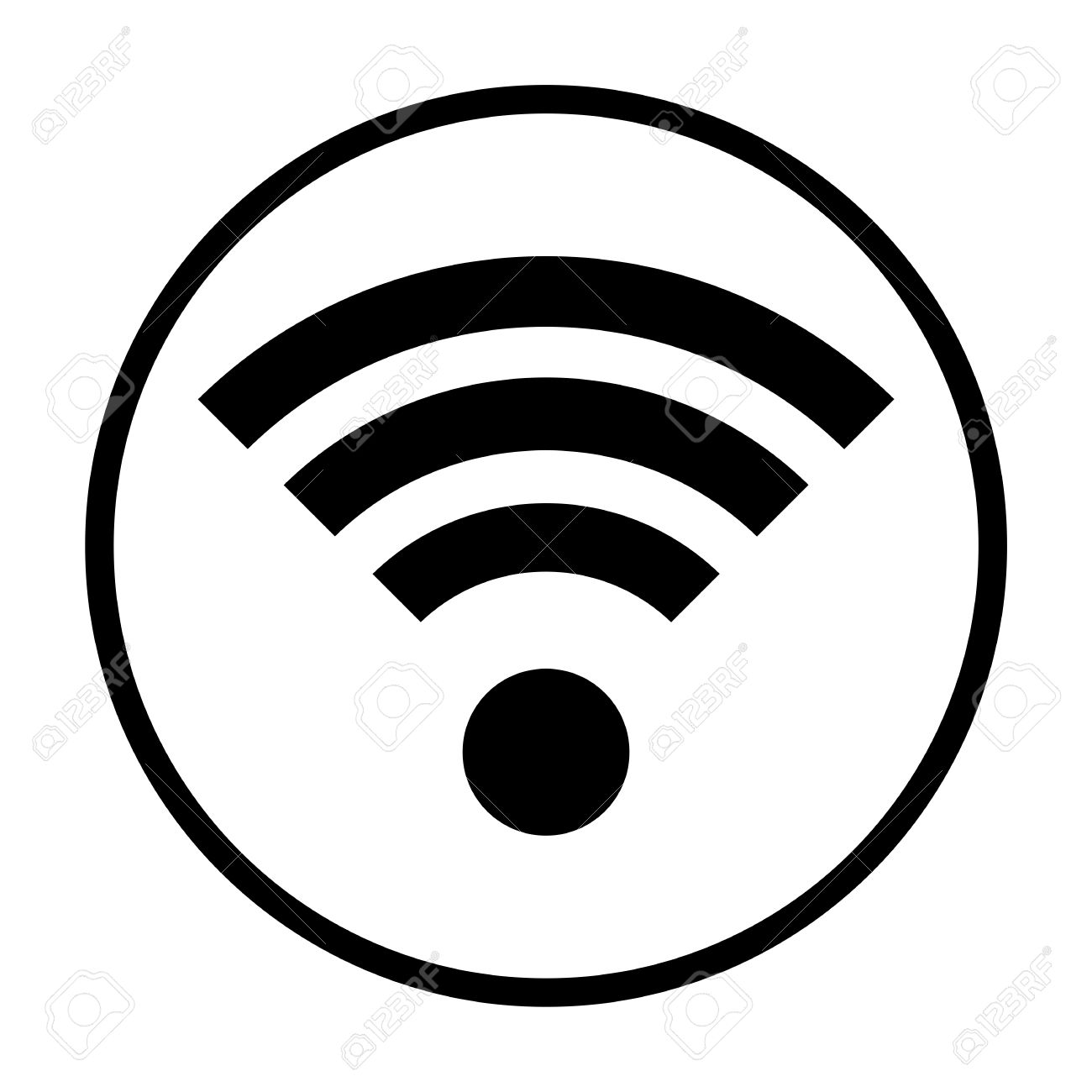 wireless circle wifi icon royalty free cliparts vectors and stock