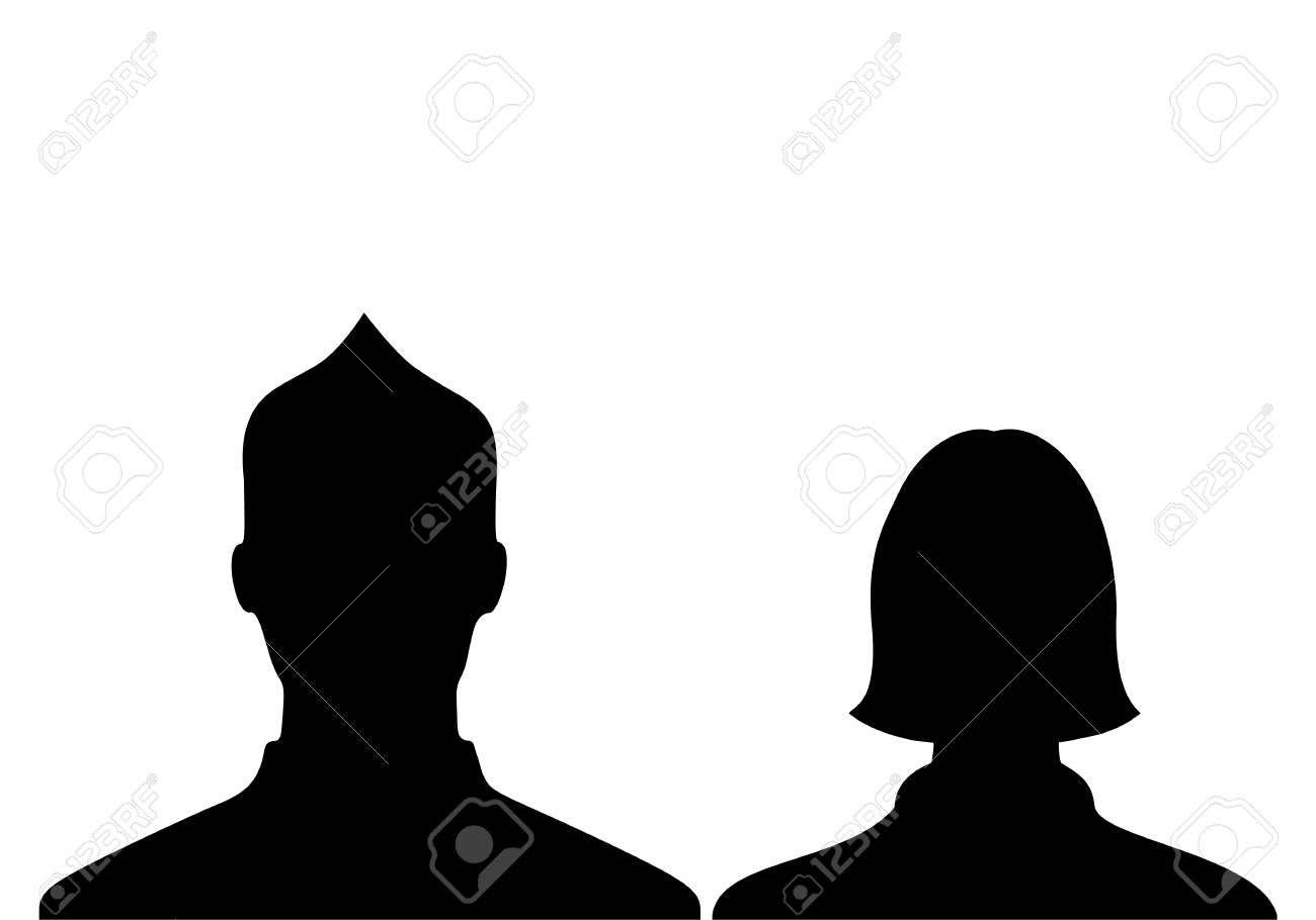 Male Female Silhouette Profile Black Royalty Free Cliparts Vectors And Stock Illustration Image