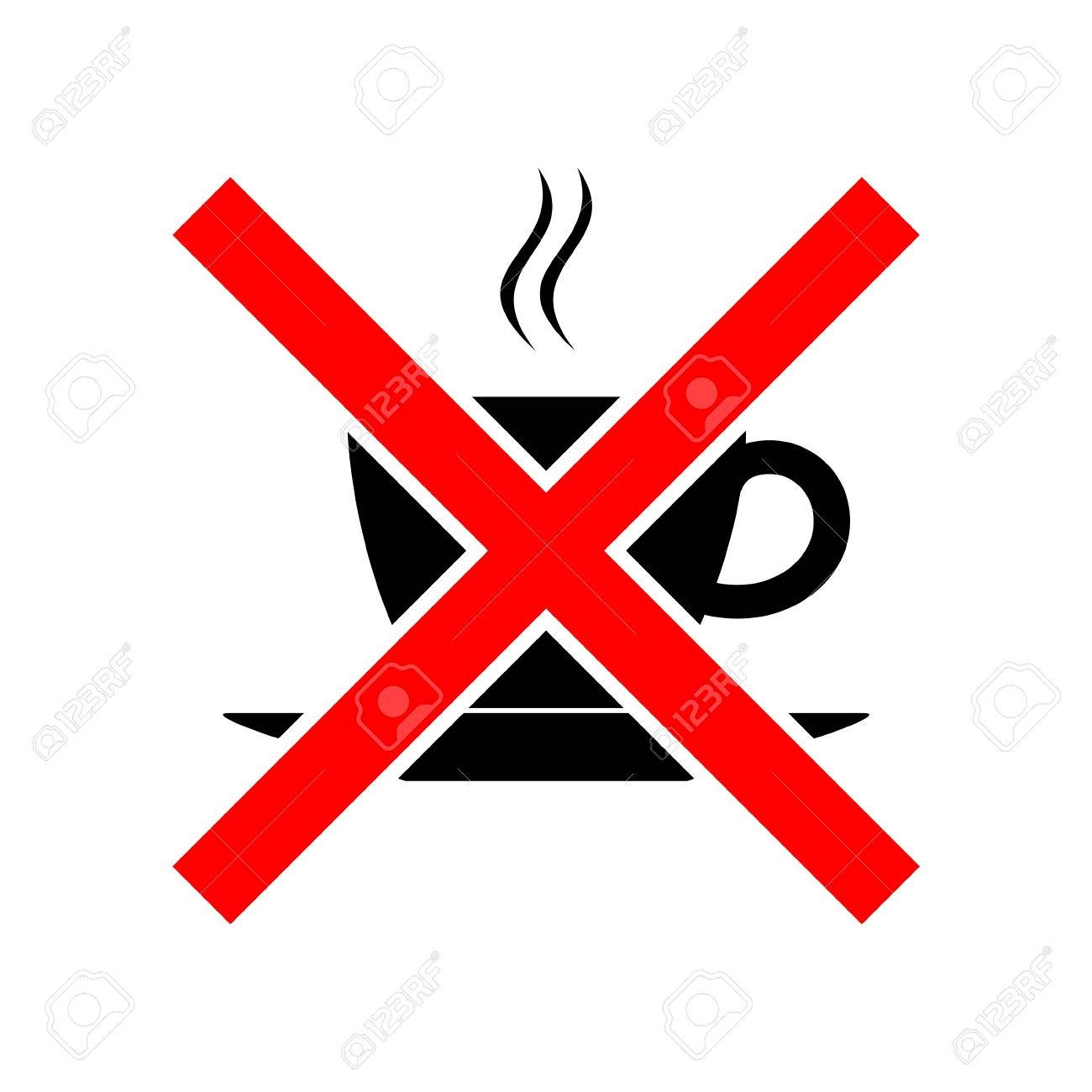 コーヒー休憩なし コーヒー サインします のイラスト素材 ベクタ Image