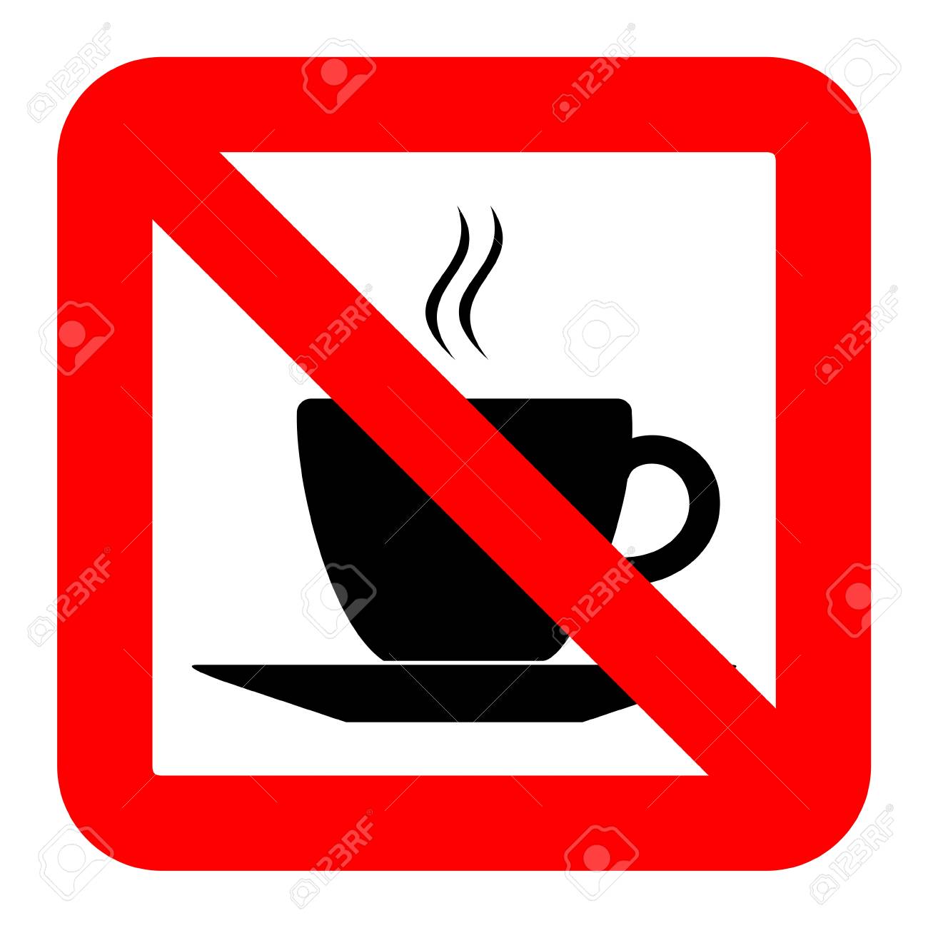 コーヒー休憩なし コーヒー サインします のイラスト素材 ベクタ Image